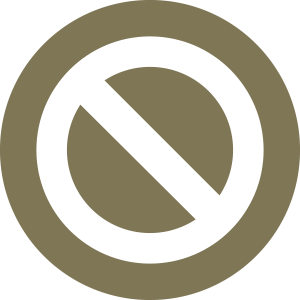 Restriction sign icon